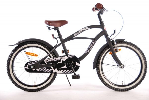 Volare Black Cruiser Kinderfiets – Jongens – 18 inch – Zwart – 95% afgemonteerd