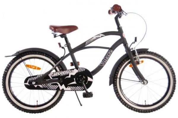 Volare Black Cruiser Kinderfiets – Jongens – 18 inch – Zwart – 95% afgemonteerd