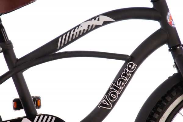 Volare Black Cruiser Kinderfiets – Jongens – 18 inch – Zwart – 95% afgemonteerd