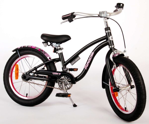 Volare Miracle Cruiser Kinderfiets – Meisjes- 16 inch – Mat Zwart – Prime Collection