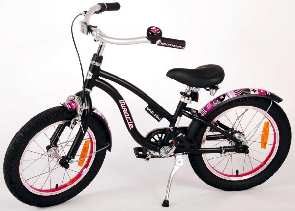 Volare Miracle Cruiser Kinderfiets – Meisjes- 16 inch – Mat Zwart – Prime Collection