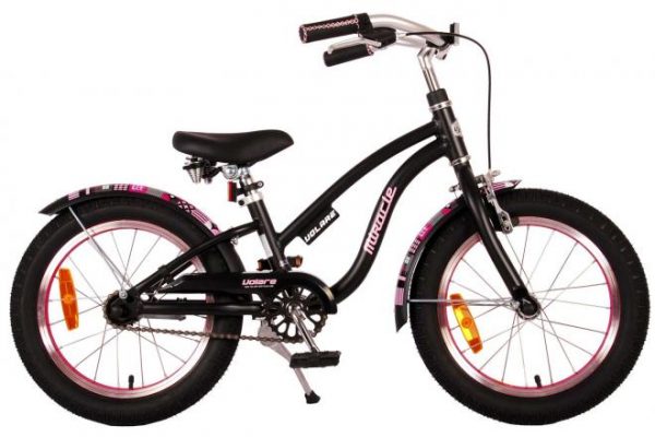Volare Miracle Cruiser Kinderfiets – Meisjes- 16 inch – Mat Zwart – Prime Collection