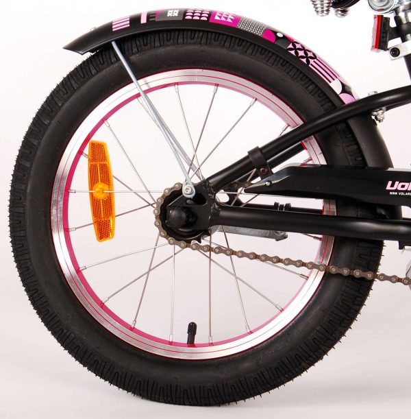 Volare Miracle Cruiser Kinderfiets – Meisjes- 16 inch – Mat Zwart – Prime Collection