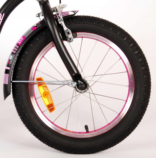Volare Miracle Cruiser Kinderfiets – Meisjes- 16 inch – Mat Zwart – Prime Collection