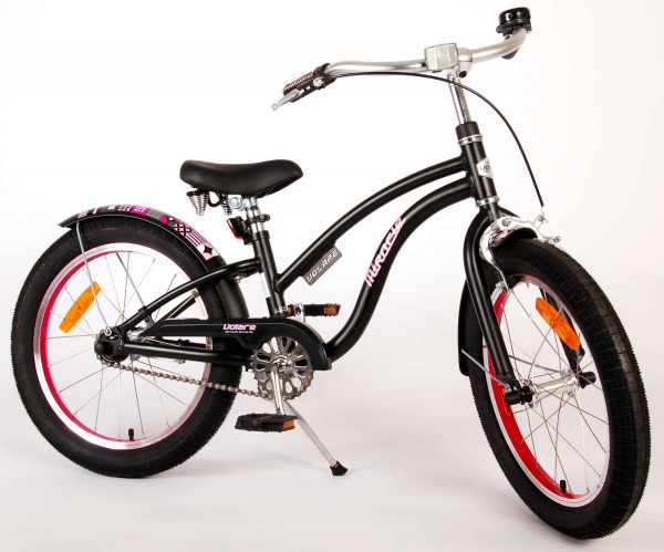 Volare Miracle Cruiser Kinderfiets – Meisjes – 18 inch – Mat Zwart – Prime Collection