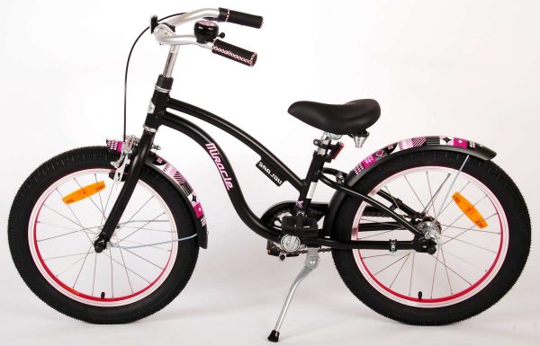Volare Miracle Cruiser Kinderfiets – Meisjes – 18 inch – Mat Zwart – Prime Collection