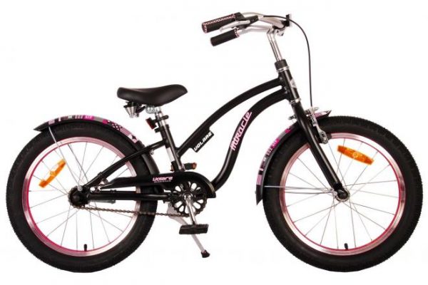 Volare Miracle Cruiser Kinderfiets – Meisjes – 18 inch – Mat Zwart – Prime Collection