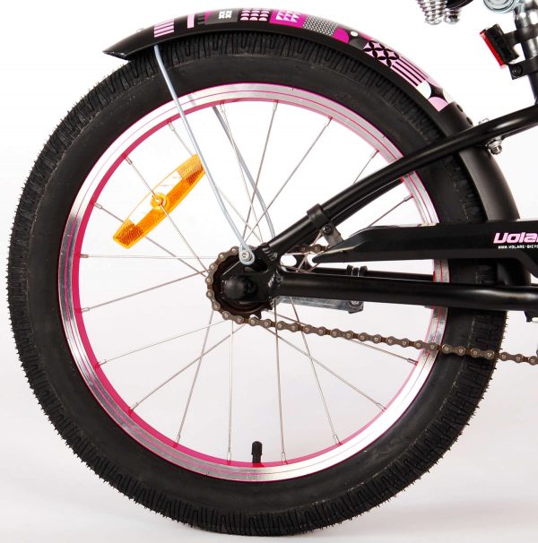 Volare Miracle Cruiser Kinderfiets – Meisjes – 18 inch – Mat Zwart – Prime Collection