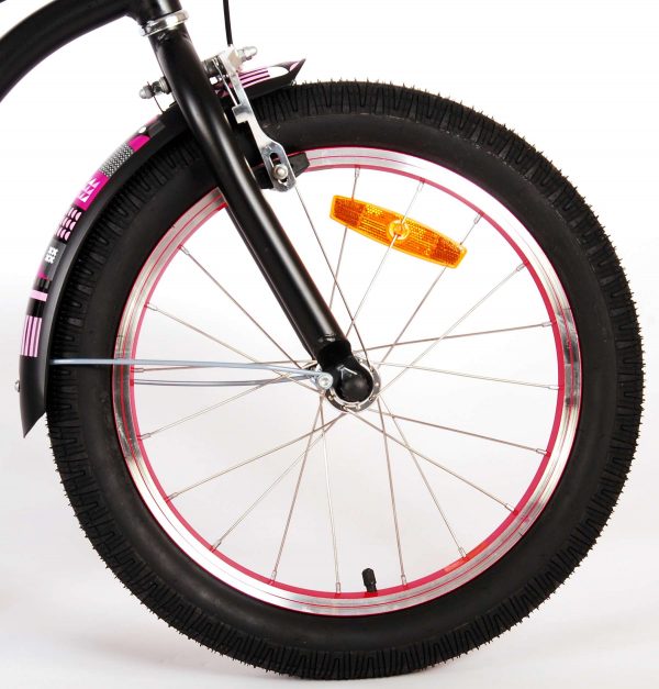 Volare Miracle Cruiser Kinderfiets – Meisjes – 18 inch – Mat Zwart – Prime Collection