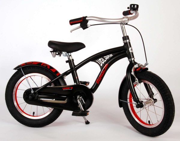 Volare Miracle Cruiser Kinderfiets – Jongens – 14 inch – Mat Zwart – Prime Collection