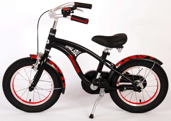Volare Miracle Cruiser Kinderfiets – Jongens – 14 inch – Mat Zwart – Prime Collection
