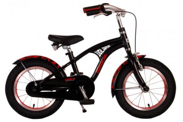 Volare Miracle Cruiser Kinderfiets – Jongens – 14 inch – Mat Zwart – Prime Collection