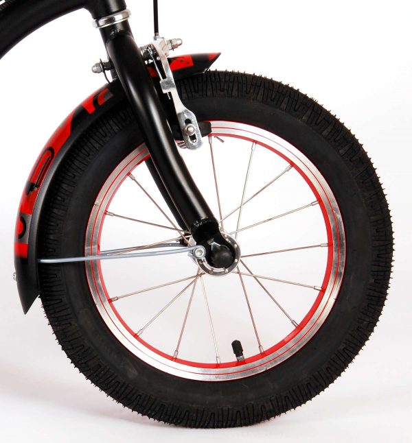 Volare Miracle Cruiser Kinderfiets – Jongens – 14 inch – Mat Zwart – Prime Collection