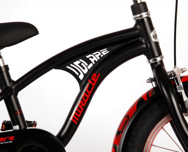Volare Miracle Cruiser Kinderfiets – Jongens – 14 inch – Mat Zwart – Prime Collection
