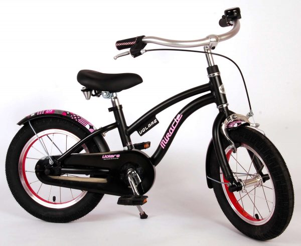 Volare Miracle Kinderfiets – Meisjes – 14 inch – Mat Zwart – Prime Collection