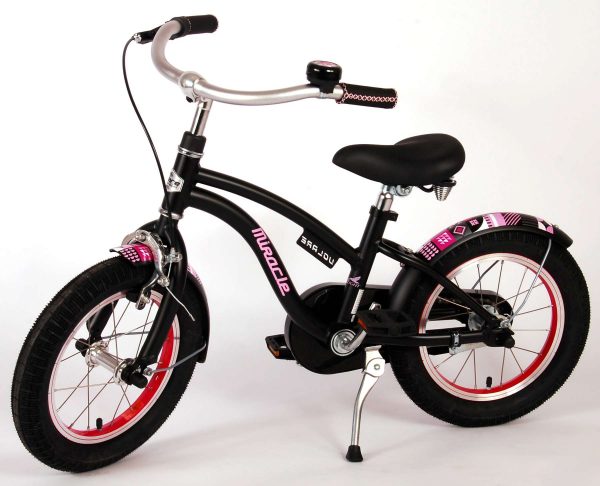 Volare Miracle Kinderfiets – Meisjes – 14 inch – Mat Zwart – Prime Collection