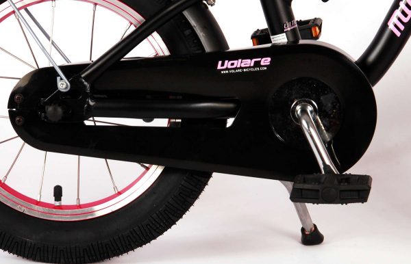 Volare Miracle Kinderfiets – Meisjes – 14 inch – Mat Zwart – Prime Collection