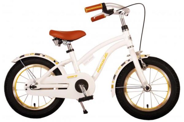 Volare Miracle Kinderfiets – Meisjes – 14 inch – Wit – Prime Collection