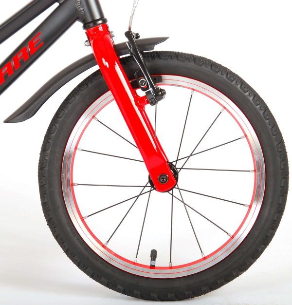 Volare Blaster Kinderfiets – Jongens – 16 inch  – Zwart/Rood – Prime Collection