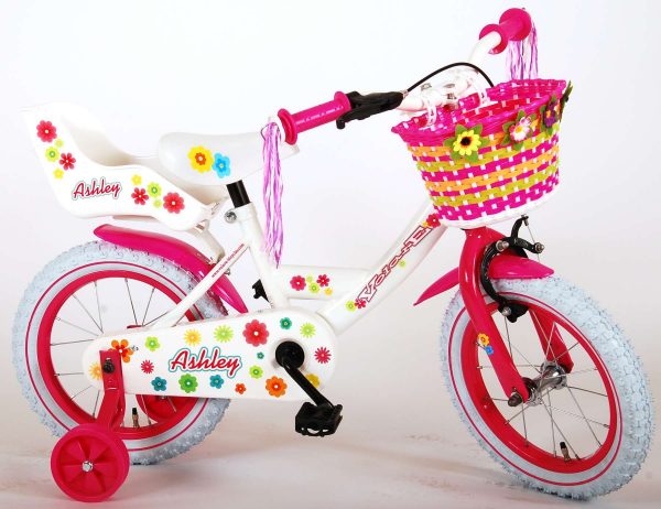 Volare Ashley Kinderfiets – Meisjes – 14 inch – Wit – 95% afgemonteerd