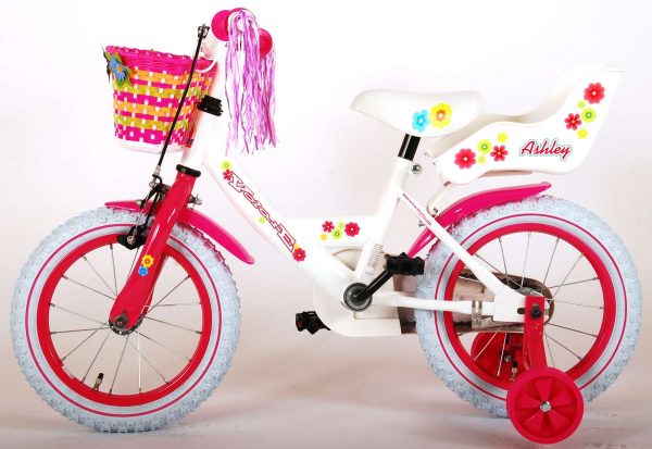 Volare Ashley Kinderfiets – Meisjes – 14 inch – Wit – 95% afgemonteerd