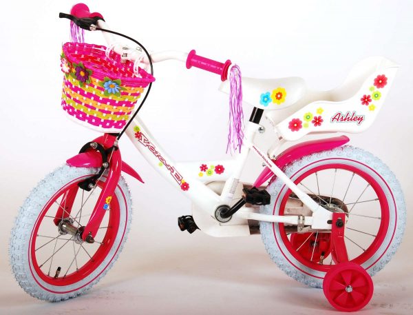 Volare Ashley Kinderfiets – Meisjes – 14 inch – Wit – 95% afgemonteerd