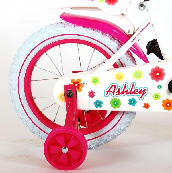 Volare Ashley Kinderfiets – Meisjes – 14 inch – Wit – 95% afgemonteerd