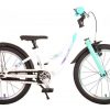 Volare Glamour Kinderfiets – Meisjes – 18 inch – Wit/Mint Groen – Prime Collection