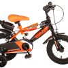 Volare Sportivo Kinderfiets – Jongens – 12 inch – Neon Oranje Zwart – Twee Handremmen – 95% afgemonteerd