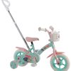 Woezel & Pip Kinderfiets – Meisjes – 10 inch – Mint Blauw/Roze – Doortrapper