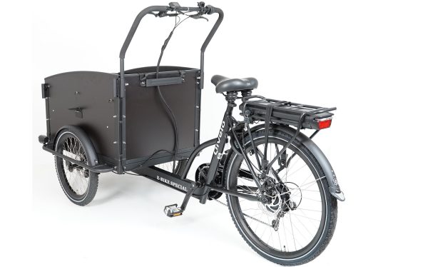 Qivelo City Elektrische Driewieler Bakfiets – Mat Zwart/Zwart