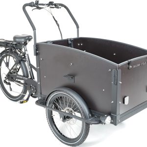 Qivelo City Elektrische Driewieler Bakfiets – Mat Zwart/Zwart