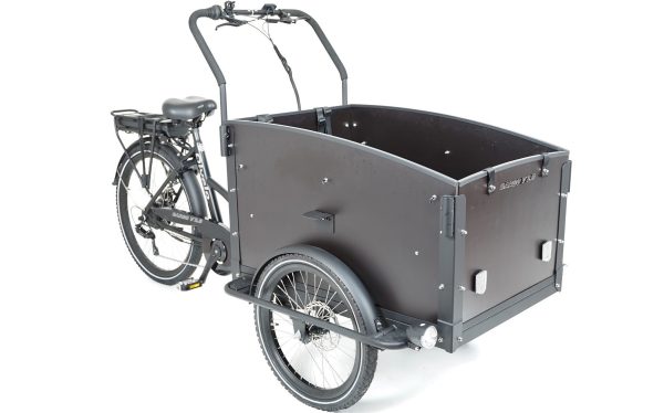 Qivelo City Elektrische Driewieler Bakfiets – Mat Zwart/Zwart
