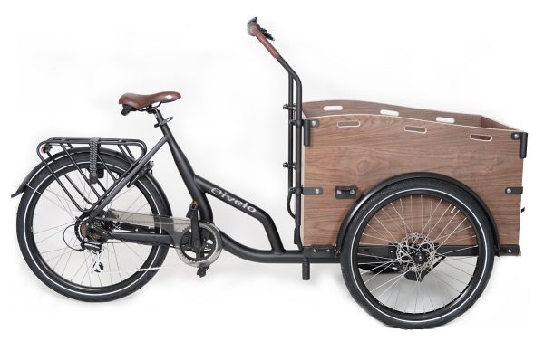 Qivelo Urban Deluxe MID Elektrische Bakfiets – Mat Blauw