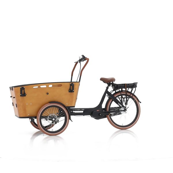 Vogue Carry 3 Elektrische Bakfiets Zwart Bruin