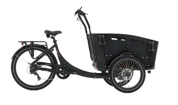 Vogue Superior 3 Elektrische Bakfiets 13Amp Mat Zwart