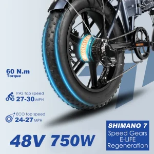 ENGWE EP-2 Pro – Vouw Fatbike – 750W Folding E-Mountainbike 5