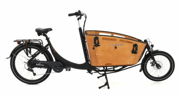 Vogue Superior 2 Elektrische Bakfiets – Mat zwart/bruin