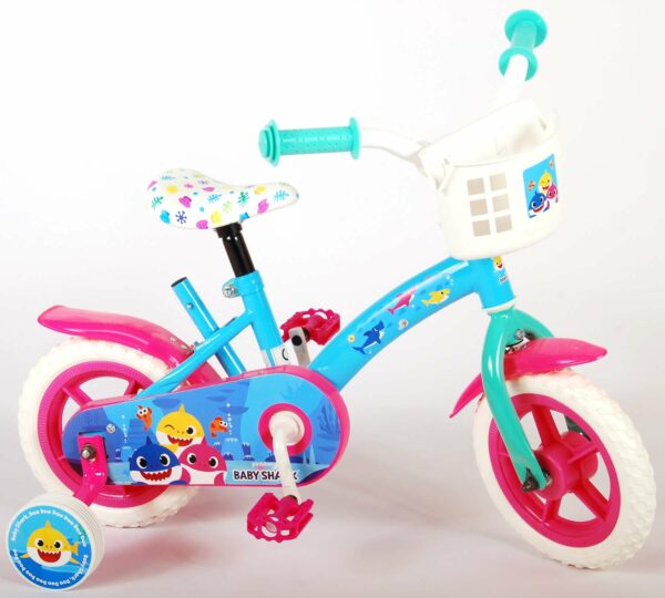 Ocean Kinderfiets – Unisex – 10 inch – Roze Blauw – Doortrapper