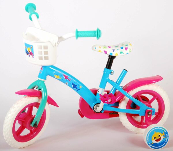 Ocean Kinderfiets – Unisex – 10 inch – Roze Blauw – Doortrapper