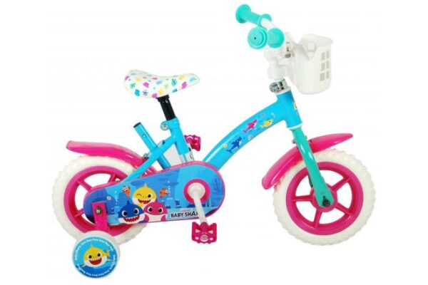 Ocean Kinderfiets – Unisex – 10 inch – Roze Blauw – Doortrapper