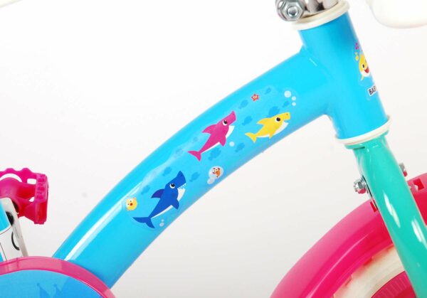Ocean Kinderfiets – Unisex – 10 inch – Roze Blauw – Doortrapper