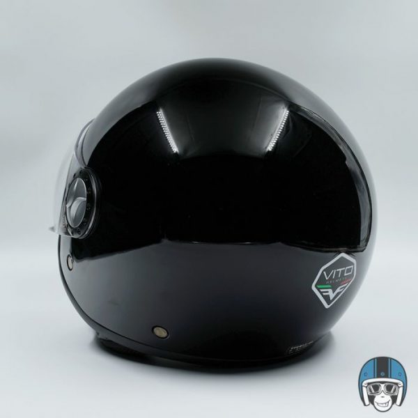 Vito Jet Loreto Scooterhelm Glans Zwart