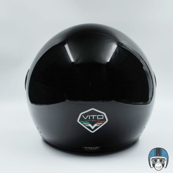 Vito Jet Loreto Scooterhelm Glans Zwart