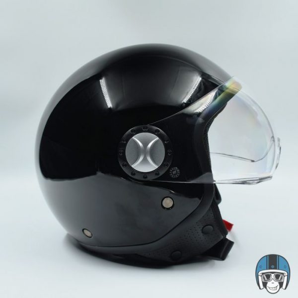Vito Jet Loreto Scooterhelm Glans Zwart