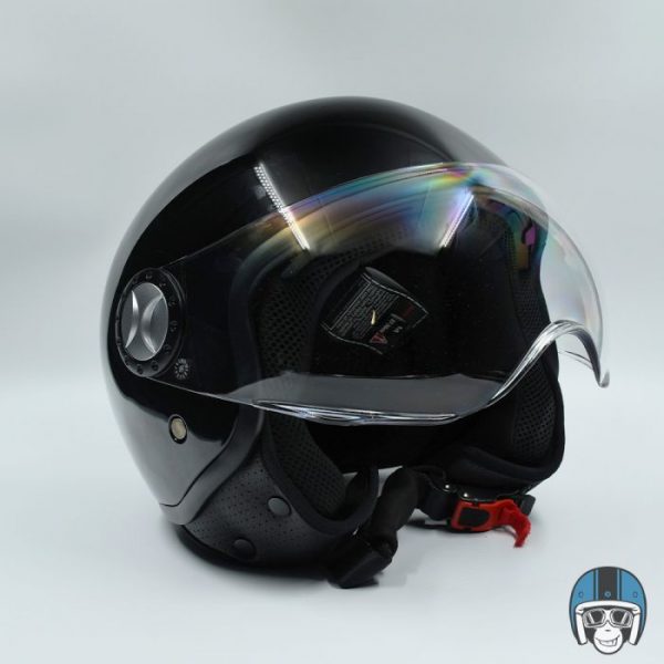 Vito Jet Loreto Scooterhelm Glans Zwart