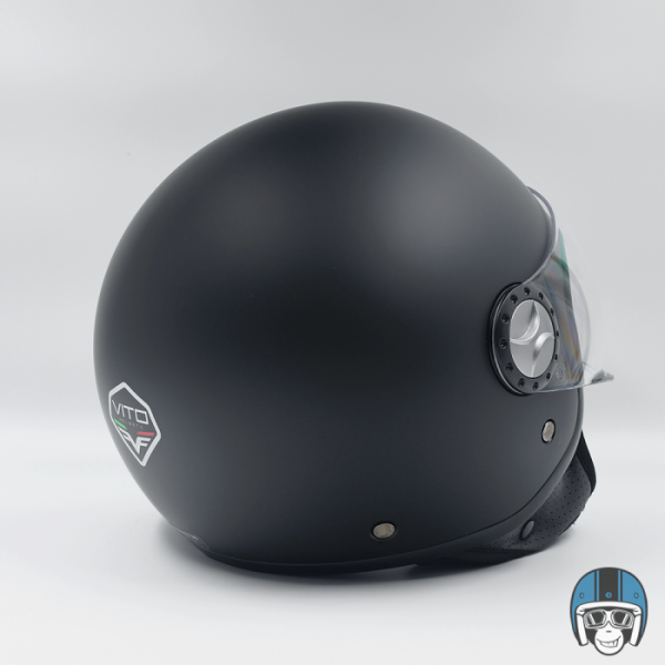 Vito Jet Loreto Scooterhelm Mat Zwart