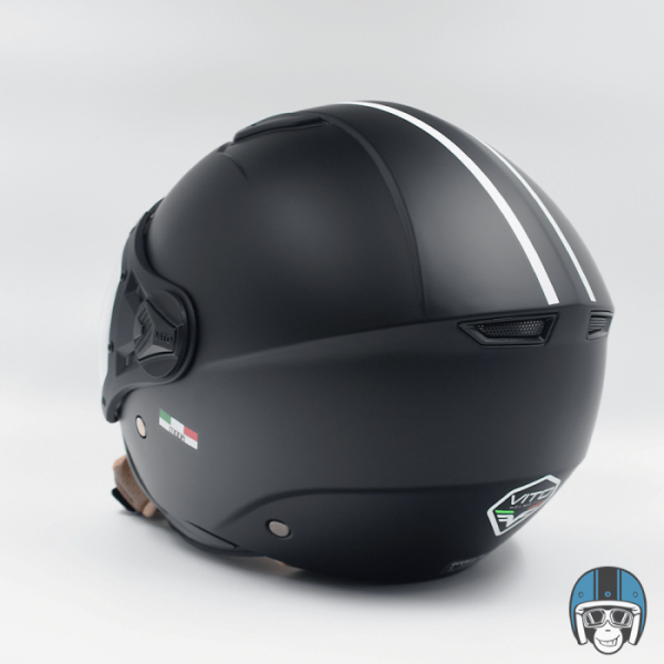 VITO Jet Moda Scooterhelm Mat Zwart