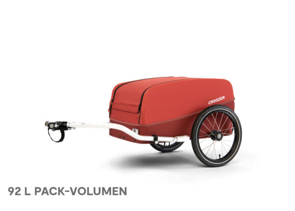 CROOZER CARGO KALLE FIETSKAR LAVA ROOD 92 L