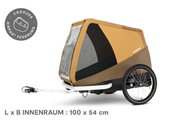 CROOZER TAMMO HODENKAR VOOR FIETS ZONSONDERGANGGEEL DOG XXL